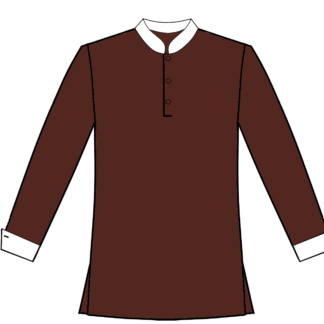 105-Solid No Yoke with White Cuff and Collar