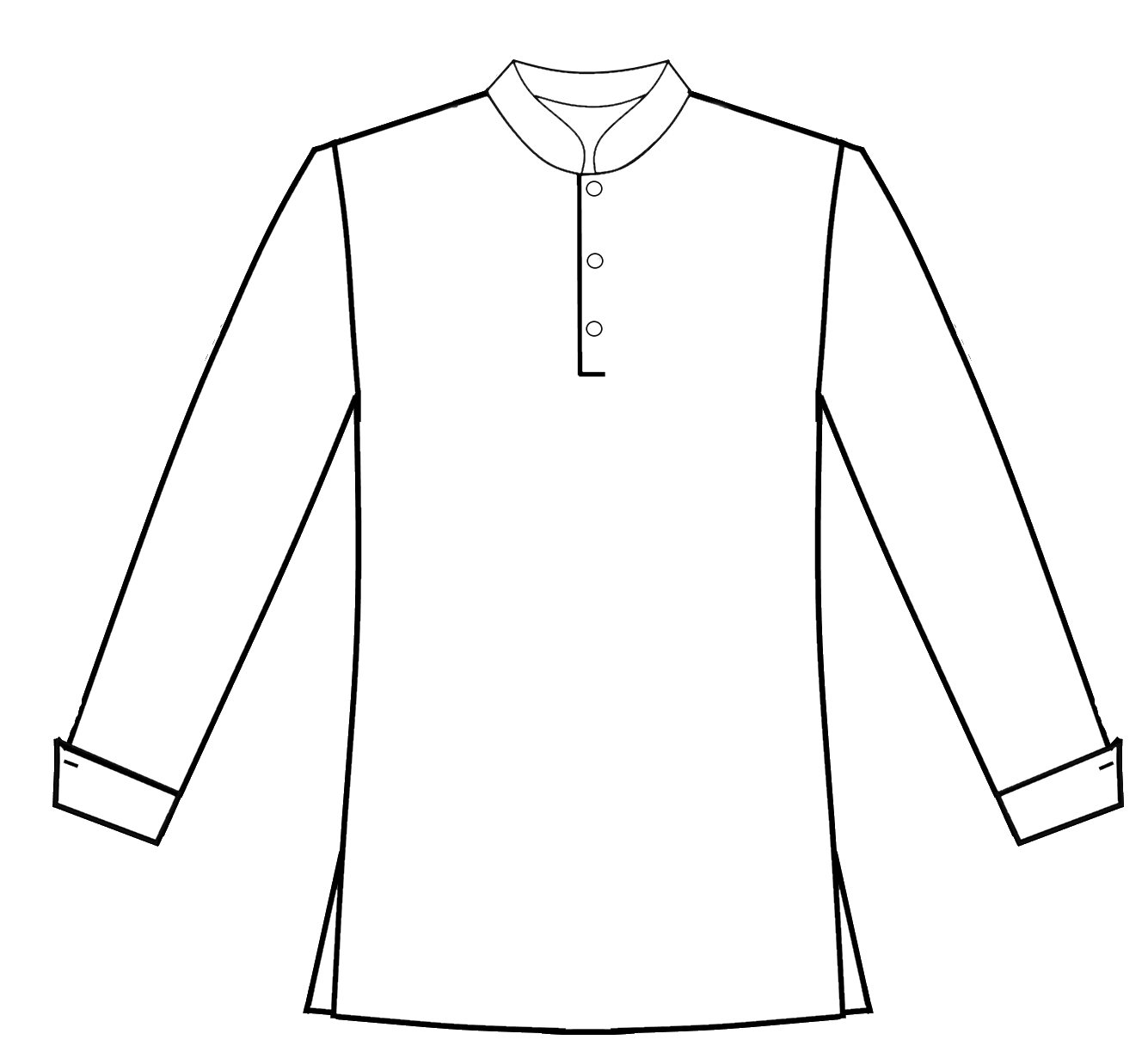 114 Pullover Split Front Two Colors With Yoke 114-pullover-split-front-two-colors-with-yoke