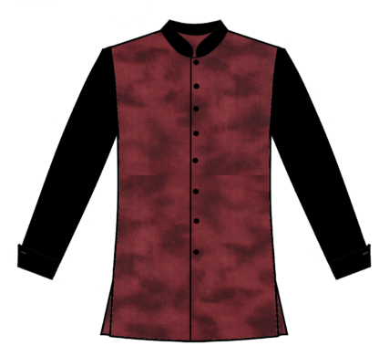 205-Print Button Front with Contrast Sleeves - Image 3