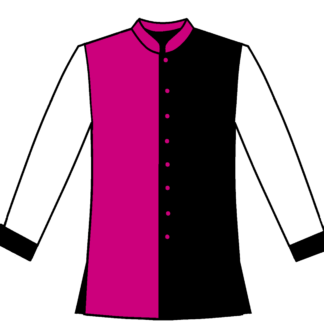 204-Button Front Solid Multi Color - FUSCHIA BLACK AND WHITE
