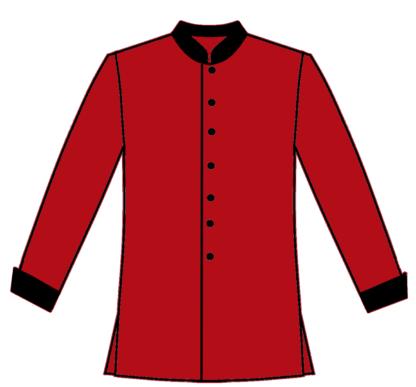 203C-Button Front with Contrast Collar and Cuffs - Image 5