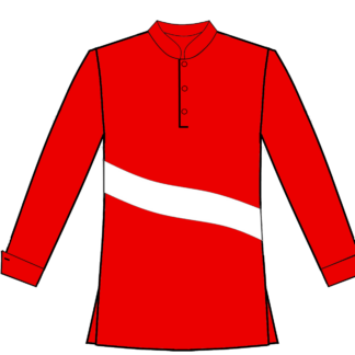 117-Pullover with Contrast Center Wave