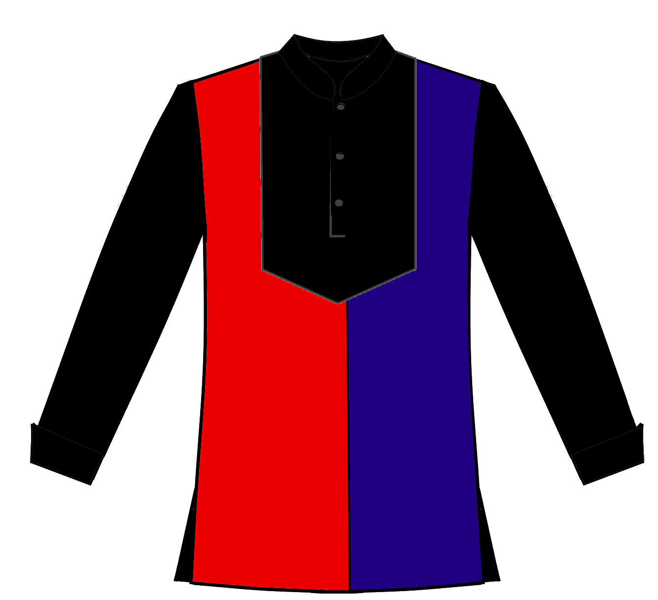 115-Pullover Multi Color Split Front – Andreas Dsigns