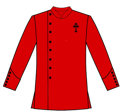 Red right side buttons with 5 buttons on cuff