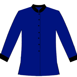 203C-Button Front with Contrast Collar and Cuffs