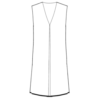 White long v neck vest