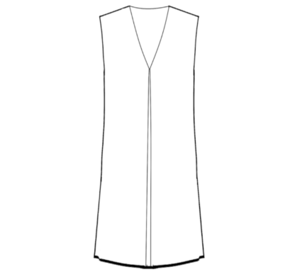 White long v neck vest