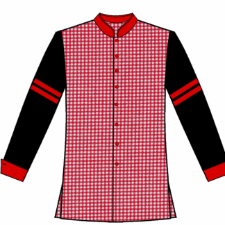 209-Print with 2  Stripes each Sleeve