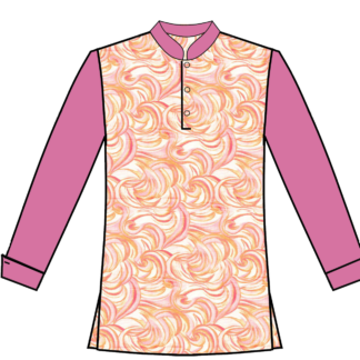 102S- Print with Contrast Sleeves