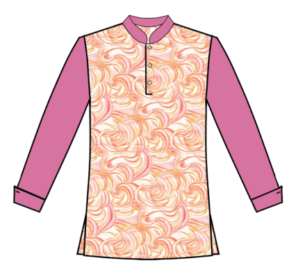 102S- Print with Contrast Sleeves