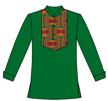 Green with Asha kente yoke