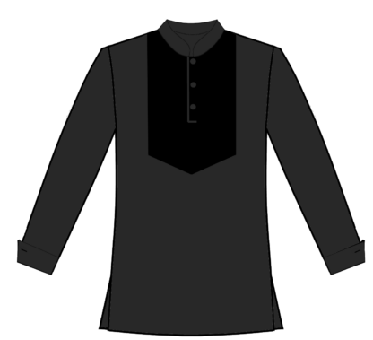 144-Solid Pullover with Velvet Yoke - Image 2