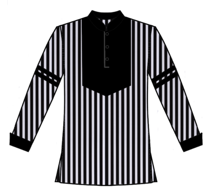 147- Red Wide Stripe with Solid Yoke Cuffs Collar and Stripes - Image 3