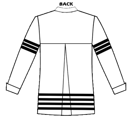 163- White with Contrast Stripes and Back Pleat - Image 3
